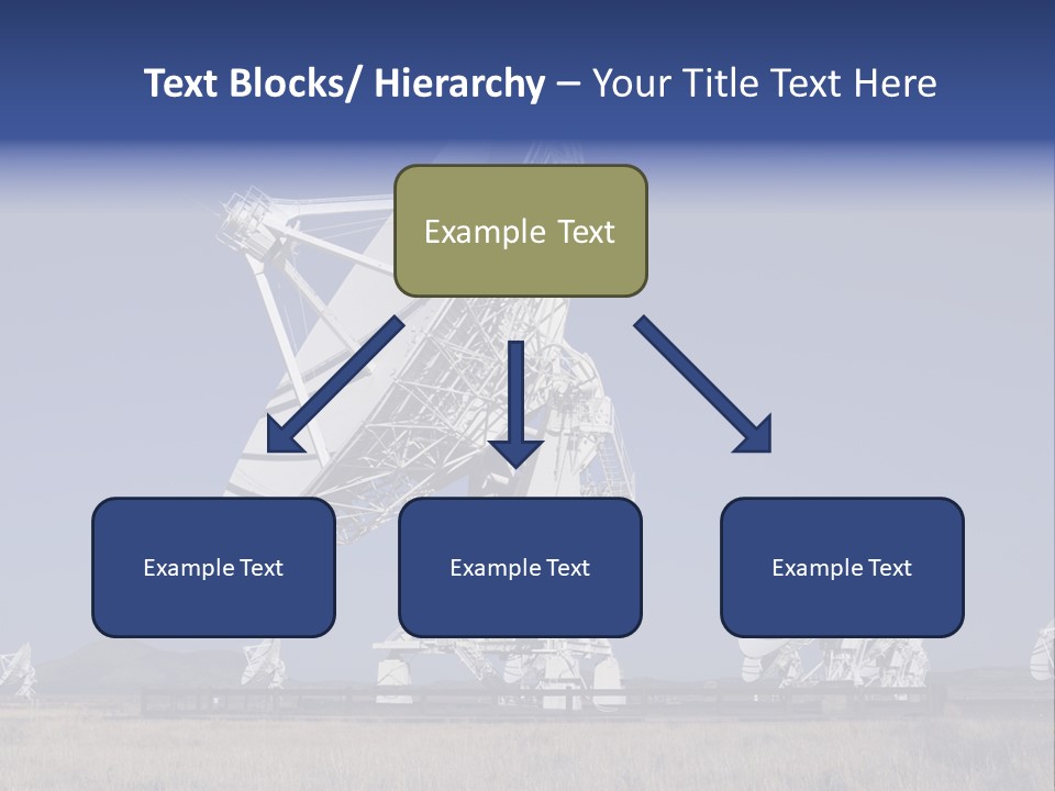 Giant Radio Telescopes In The Very Large Array, New Mexico. PowerPoint Template