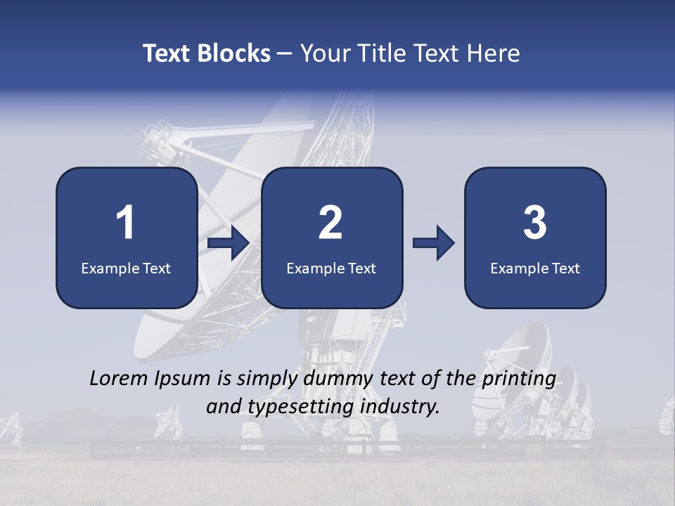 Giant Radio Telescopes In The Very Large Array, New Mexico. PowerPoint Template