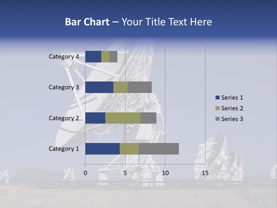 Giant Radio Telescopes In The Very Large Array, New Mexico. PowerPoint Template