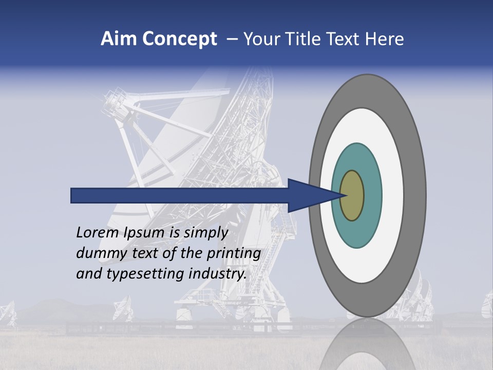 Giant Radio Telescopes In The Very Large Array, New Mexico. PowerPoint Template