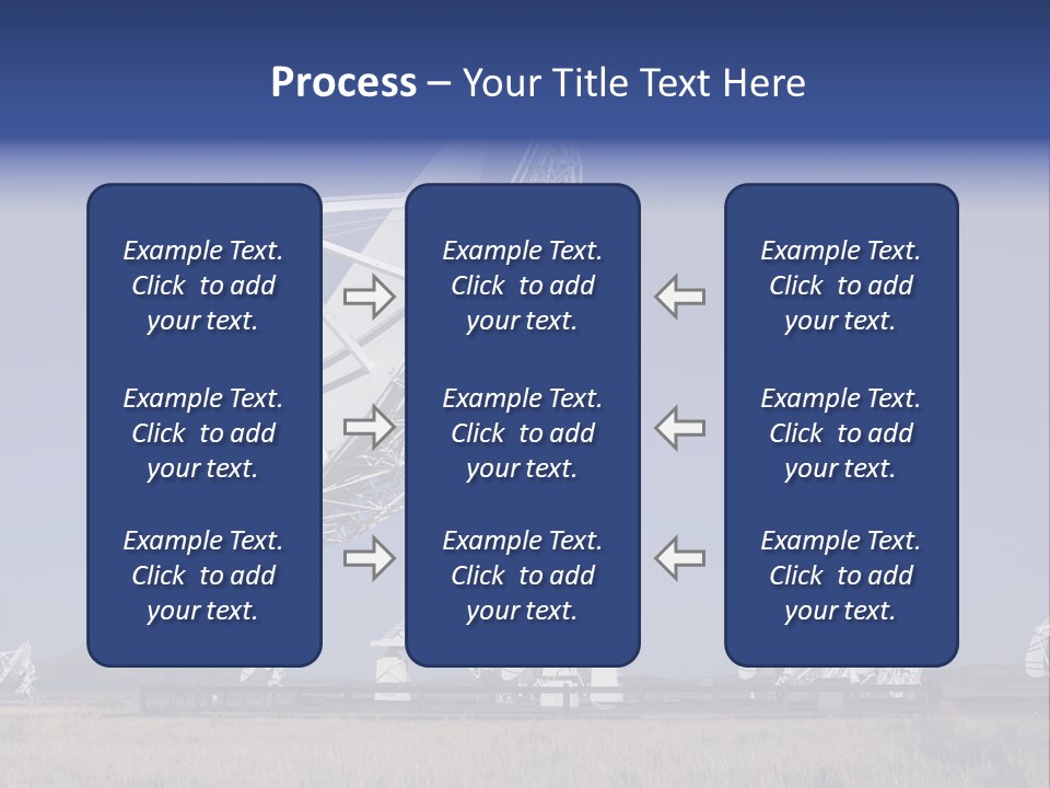Giant Radio Telescopes In The Very Large Array, New Mexico. PowerPoint Template
