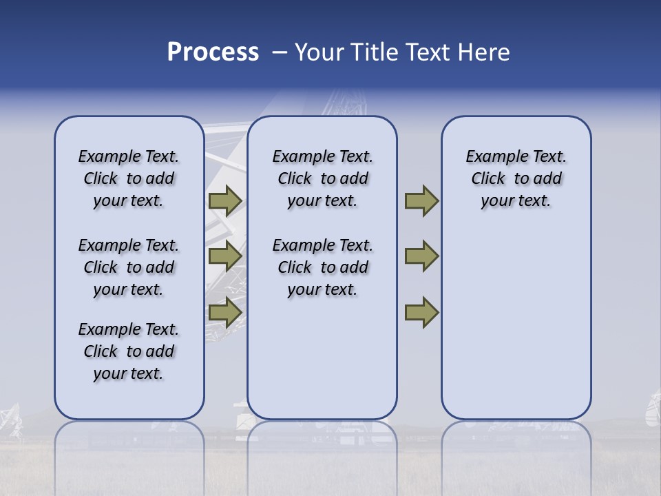 Giant Radio Telescopes In The Very Large Array, New Mexico. PowerPoint Template