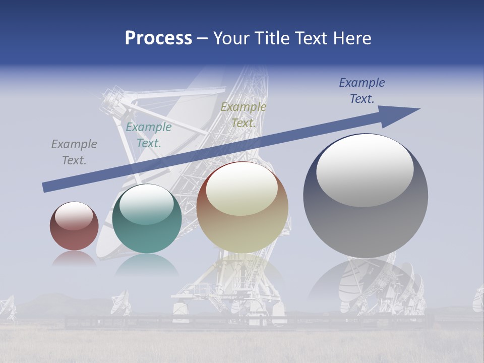 Giant Radio Telescopes In The Very Large Array, New Mexico. PowerPoint Template