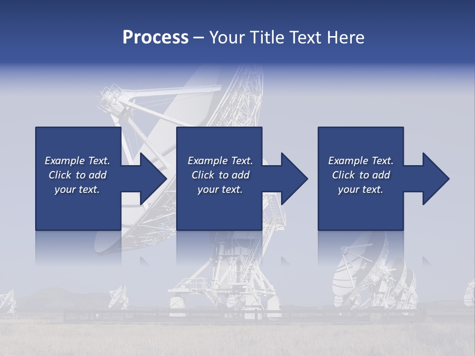 Giant Radio Telescopes In The Very Large Array, New Mexico. PowerPoint Template