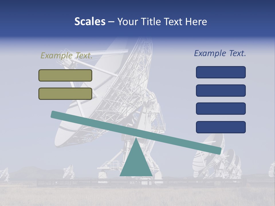 Giant Radio Telescopes In The Very Large Array, New Mexico. PowerPoint Template