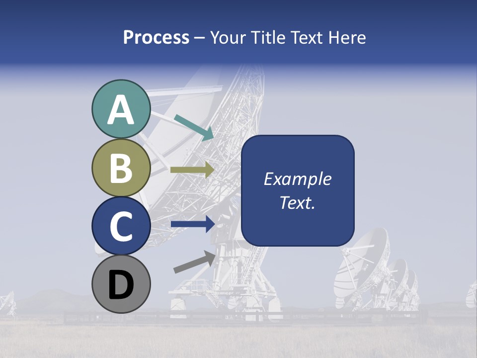 Giant Radio Telescopes In The Very Large Array, New Mexico. PowerPoint Template