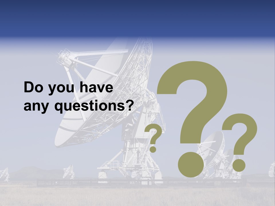 Giant Radio Telescopes In The Very Large Array, New Mexico. PowerPoint Template