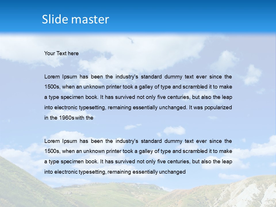 A Picture Of A Road With A Sky In The Background PowerPoint Template