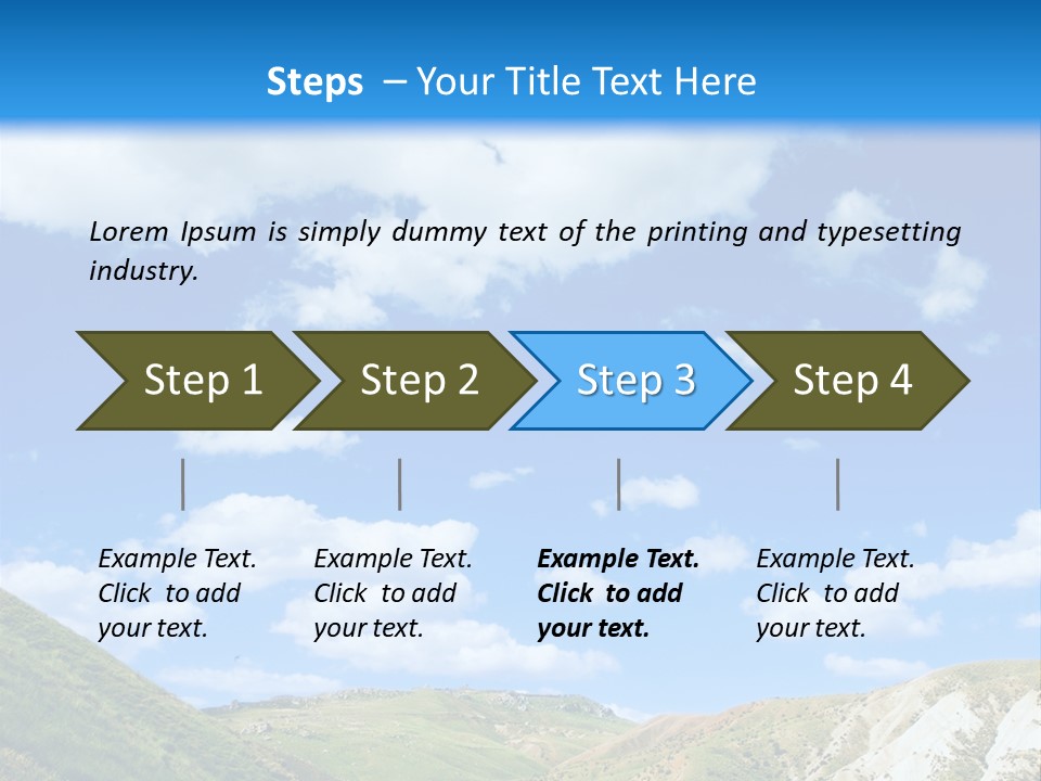 A Picture Of A Road With A Sky In The Background PowerPoint Template