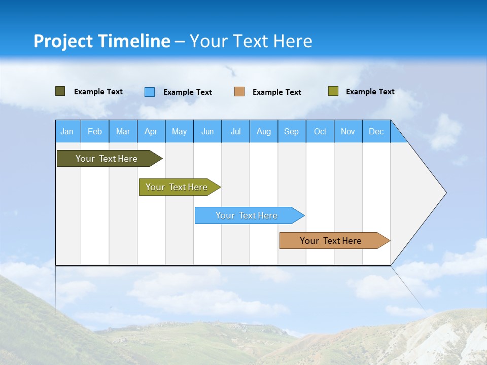 A Picture Of A Road With A Sky In The Background PowerPoint Template