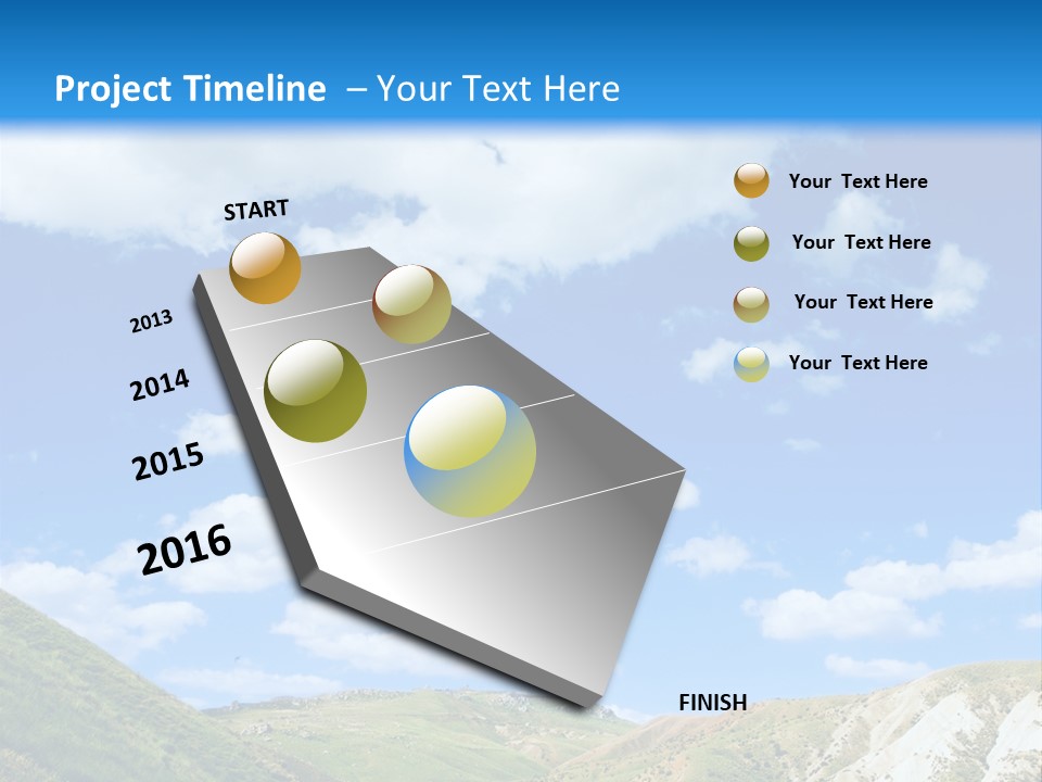 A Picture Of A Road With A Sky In The Background PowerPoint Template