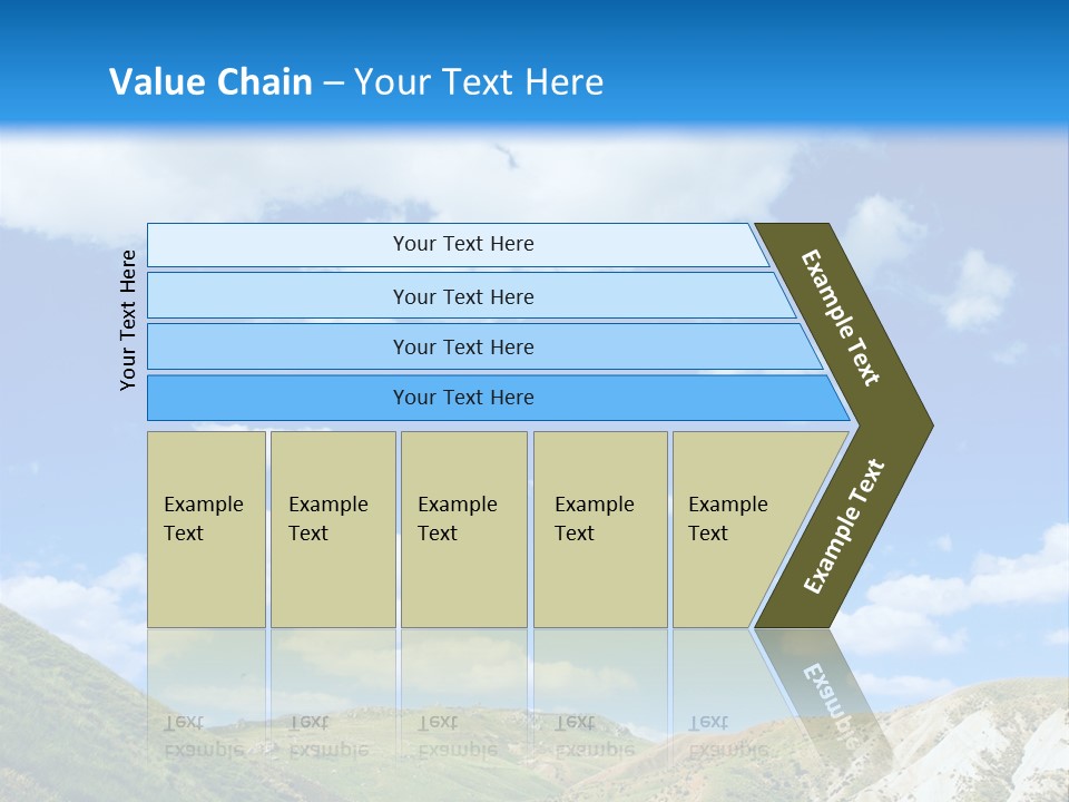 A Picture Of A Road With A Sky In The Background PowerPoint Template
