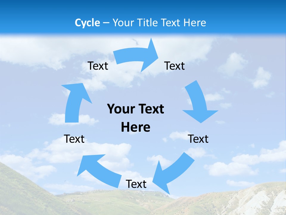 A Picture Of A Road With A Sky In The Background PowerPoint Template