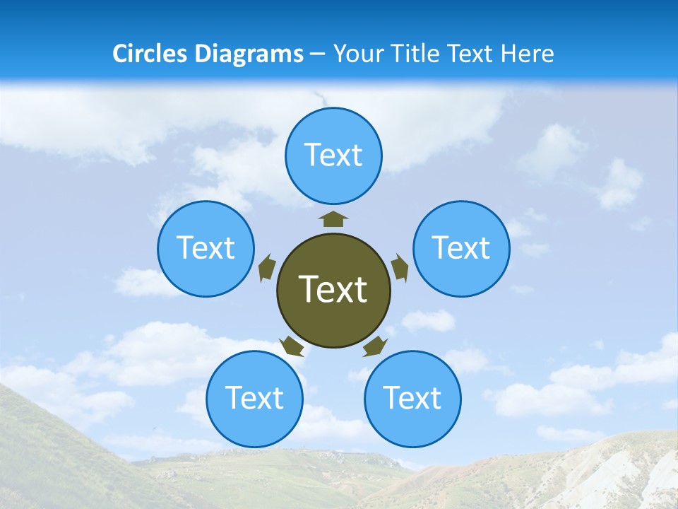 A Picture Of A Road With A Sky In The Background PowerPoint Template