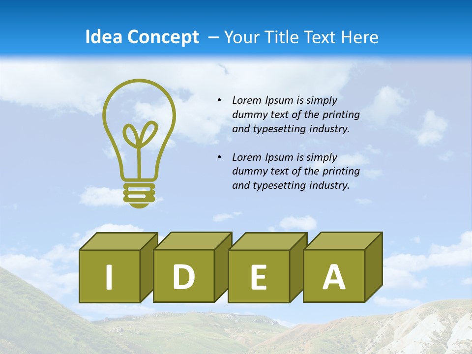 A Picture Of A Road With A Sky In The Background PowerPoint Template