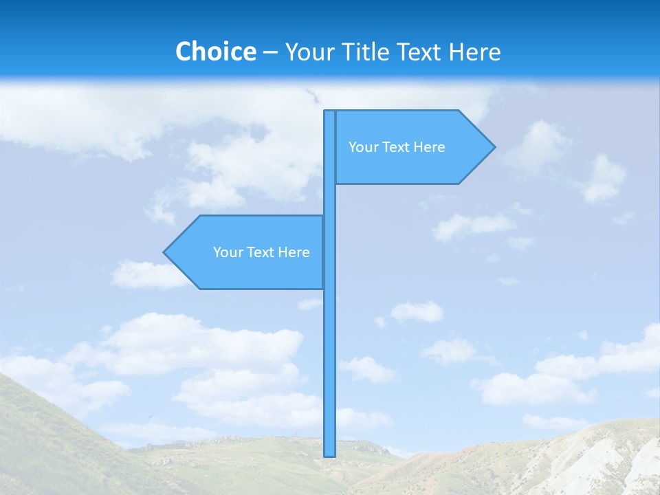 A Picture Of A Road With A Sky In The Background PowerPoint Template