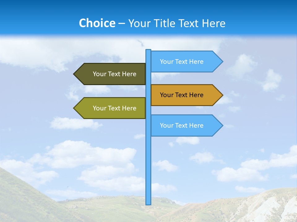 A Picture Of A Road With A Sky In The Background PowerPoint Template