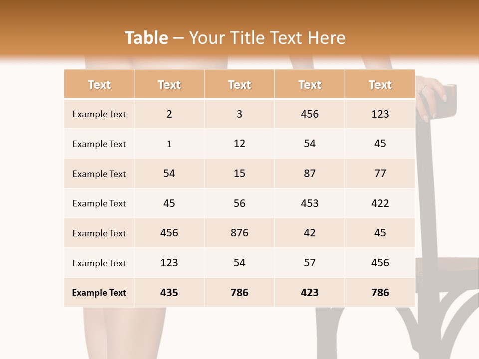 Beautiful Young Girls Body PowerPoint Template