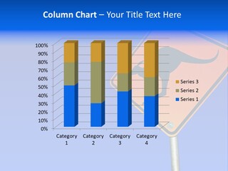 Kangaroo Road Warning Sign, With Brilliant Blue Australian Desert Sky Behind. Clipping Path Included. PowerPoint Template