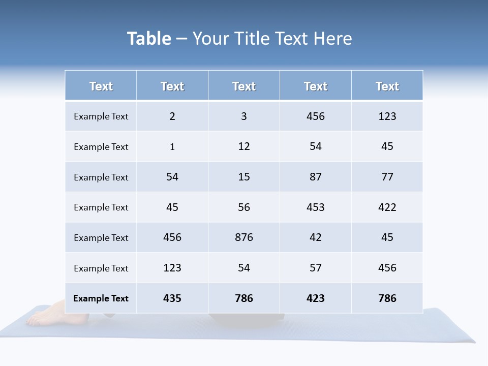 Fit Young Brunette Pilates Instructor Showing Different Exercises On A White Background A Blue Yoga Mat. White Background Not Isolated PowerPoint Template