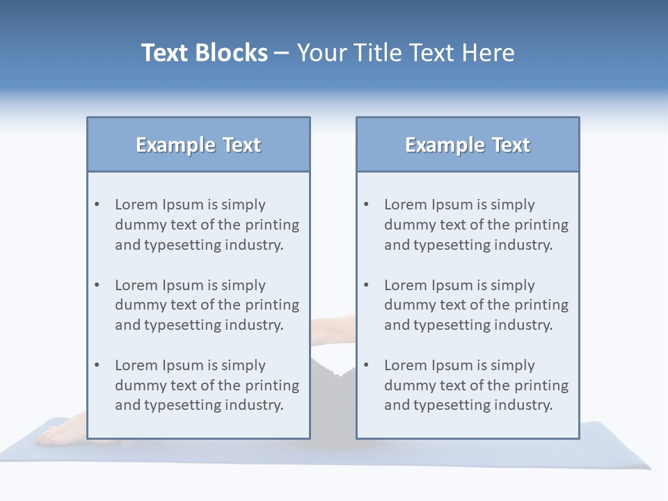 Fit Young Brunette Pilates Instructor Showing Different Exercises On A White Background A Blue Yoga Mat. White Background Not Isolated PowerPoint Template