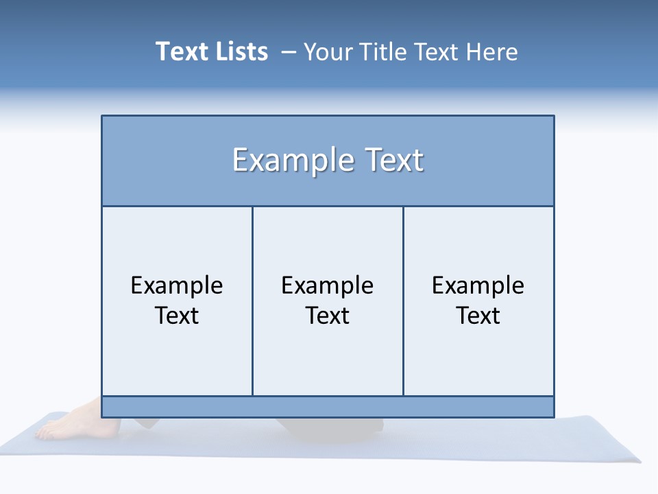 Fit Young Brunette Pilates Instructor Showing Different Exercises On A White Background A Blue Yoga Mat. White Background Not Isolated PowerPoint Template