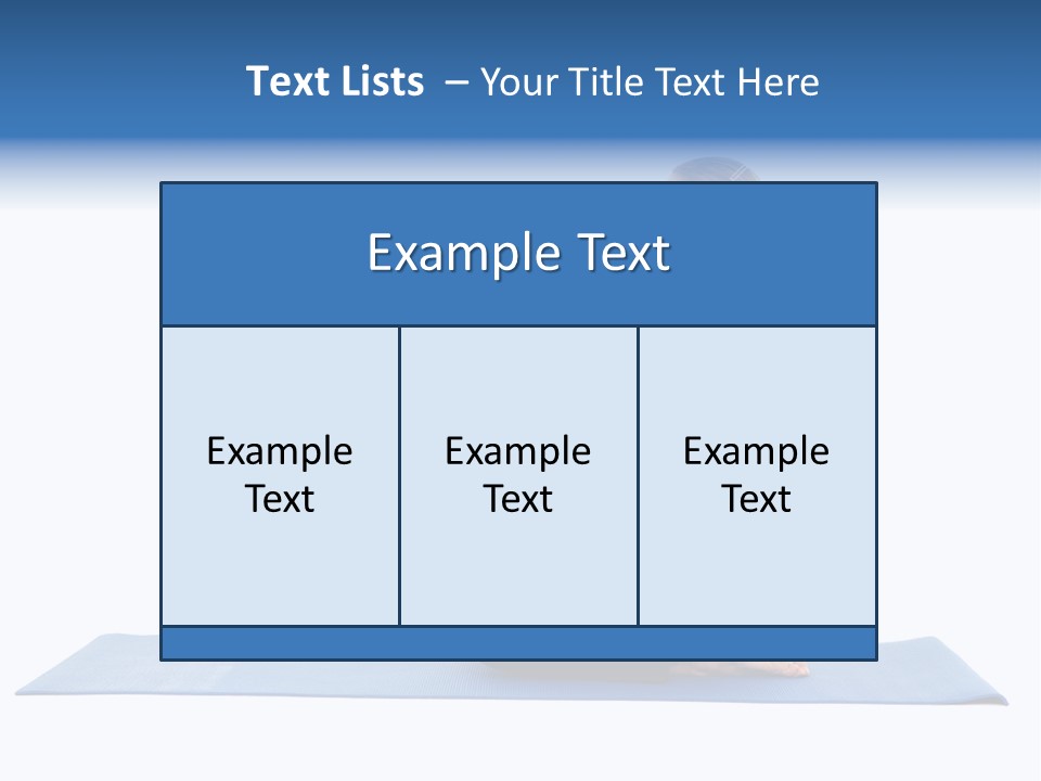 Fit Young Brunette Pilates Instructor Showing Different Exercises On A White Background A Blue Yoga Mat. White Background Not Isolated PowerPoint Template