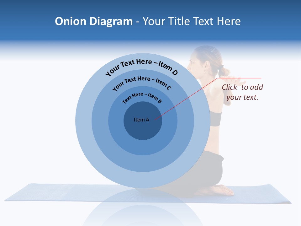 Fit Young Brunette Pilates Instructor Showing Different Exercises On A White Background A Blue Yoga Mat. White Background Not Isolated PowerPoint Template