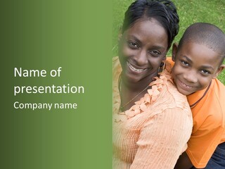 Mother And Son PowerPoint Template