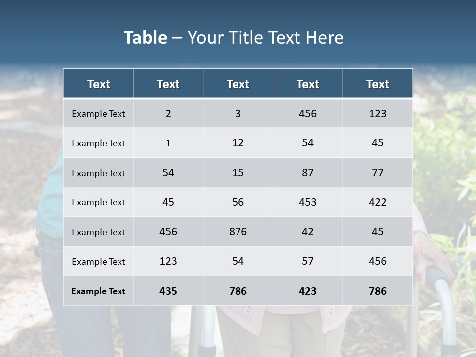 Senior Woman Struggles To Walk With The Help Of A Walker And Her Young Granddaughter. PowerPoint Template