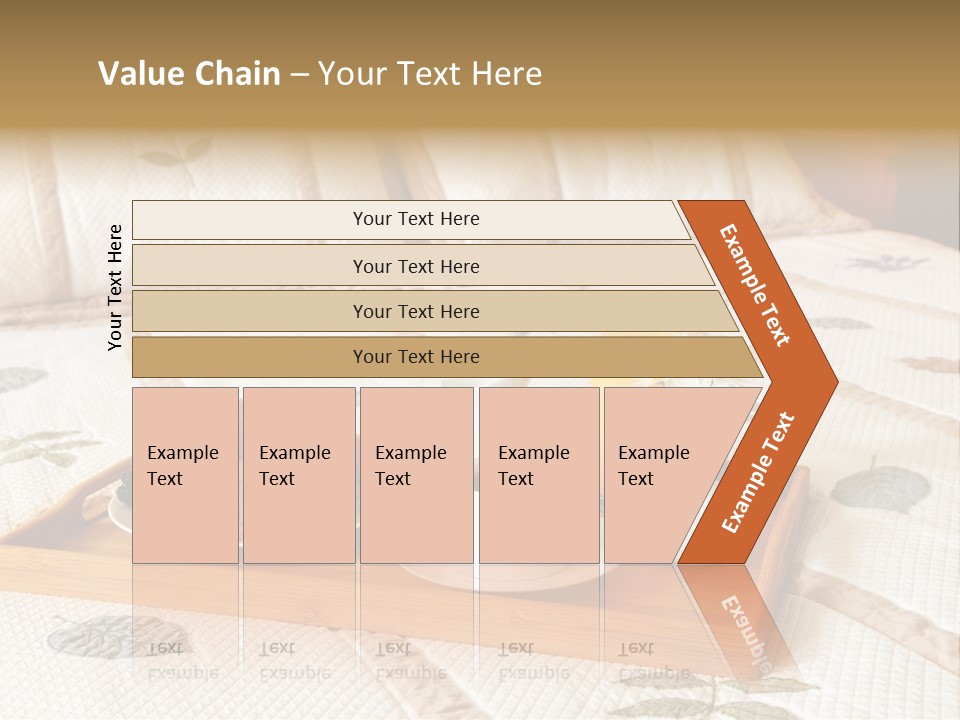 Tray With Breakfast On A Bed In A Hotel Room PowerPoint Template