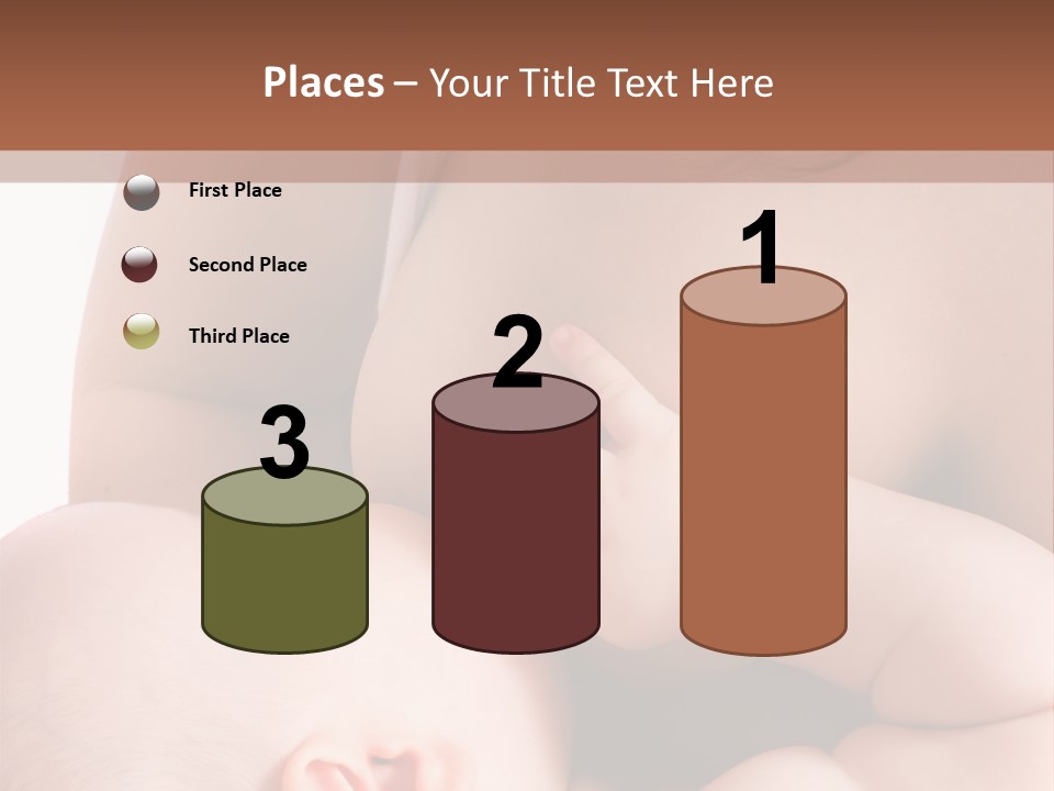 Breastfeeding. Mother Feeding Six Month Baby. PowerPoint Template