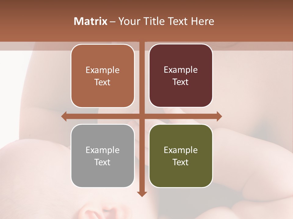 Breastfeeding. Mother Feeding Six Month Baby. PowerPoint Template