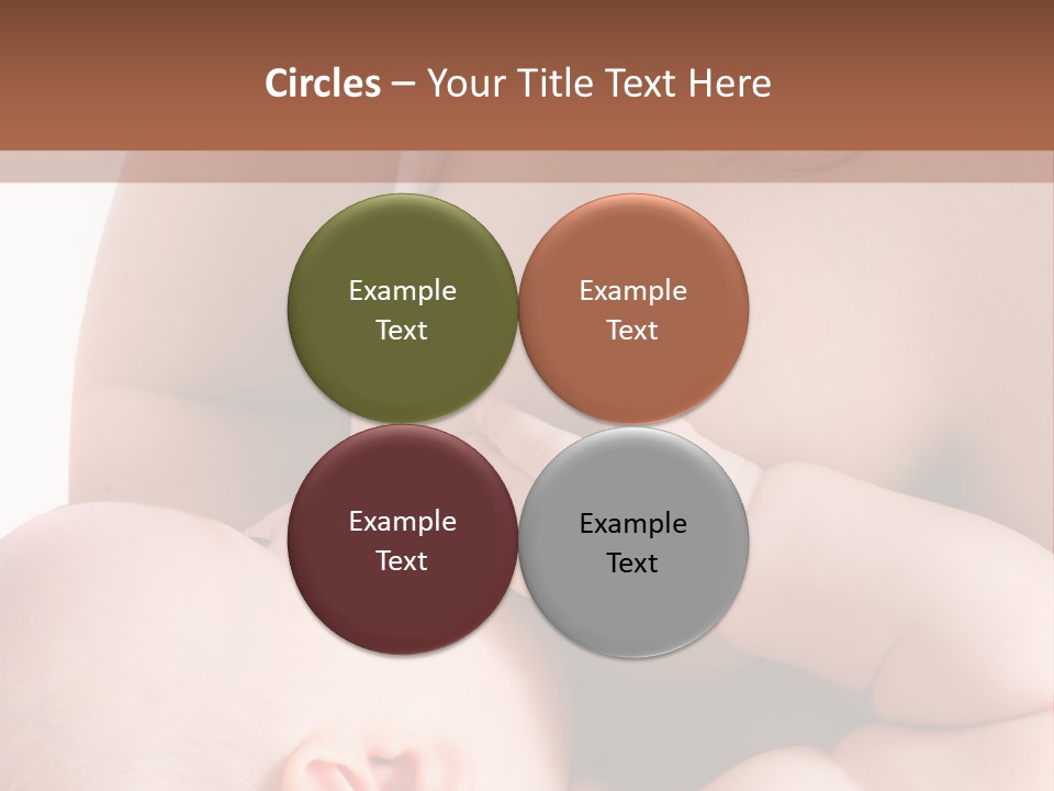 Breastfeeding. Mother Feeding Six Month Baby. PowerPoint Template