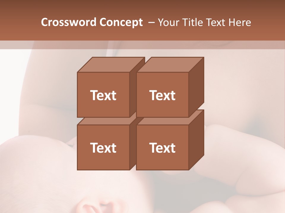 Breastfeeding. Mother Feeding Six Month Baby. PowerPoint Template