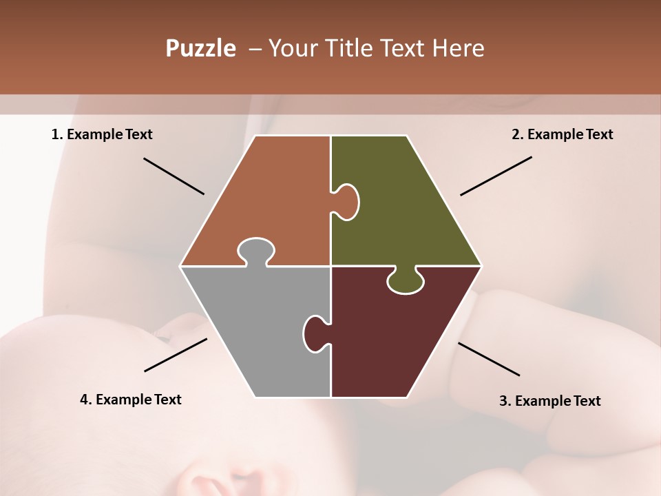 Breastfeeding. Mother Feeding Six Month Baby. PowerPoint Template