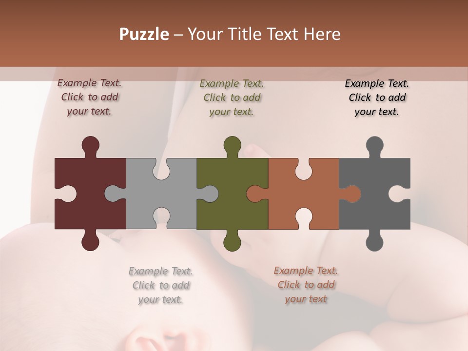 Breastfeeding. Mother Feeding Six Month Baby. PowerPoint Template