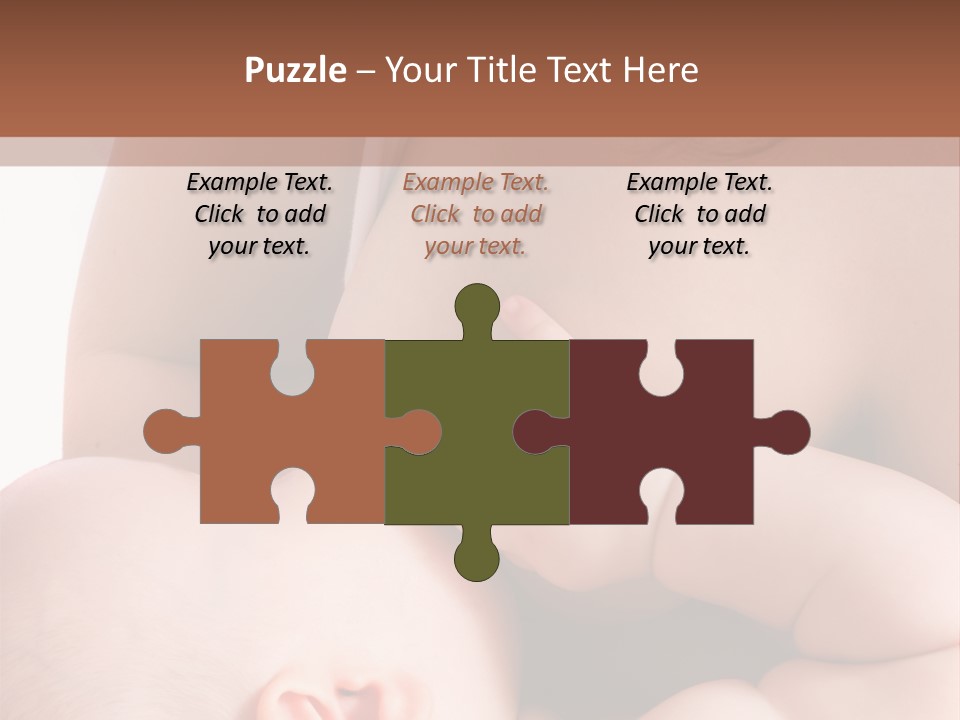 Breastfeeding. Mother Feeding Six Month Baby. PowerPoint Template