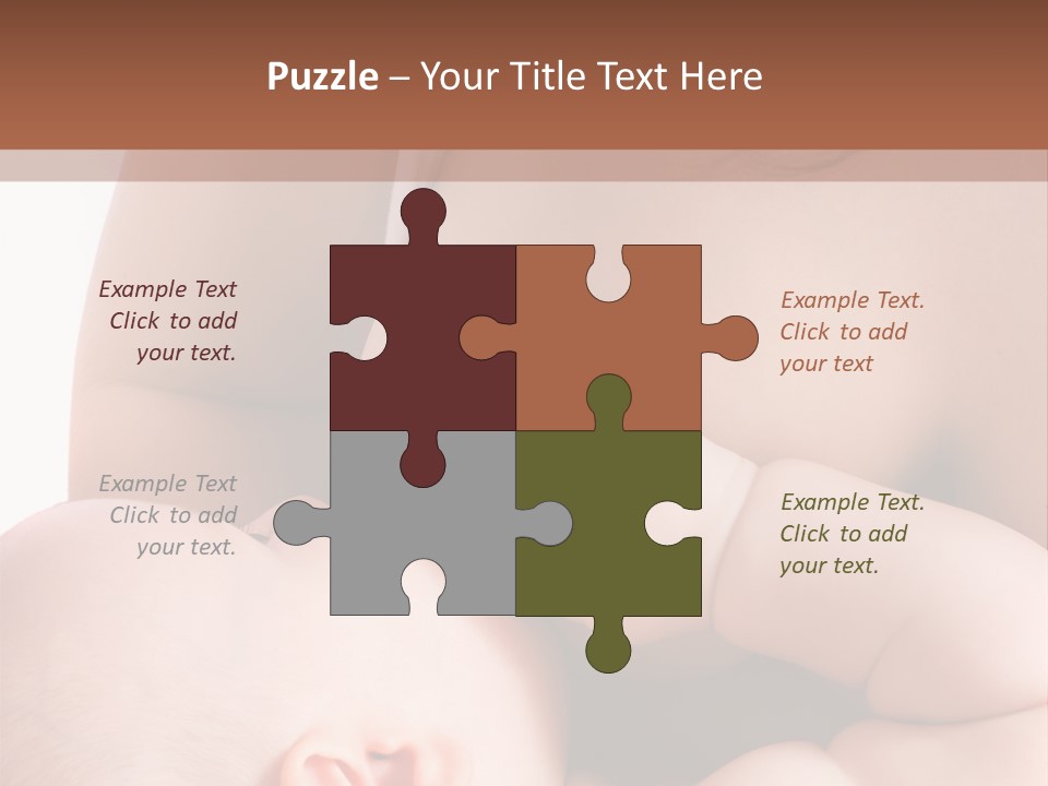 Breastfeeding. Mother Feeding Six Month Baby. PowerPoint Template