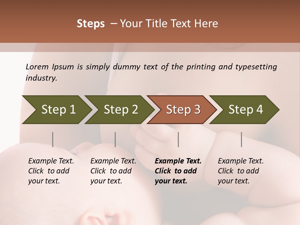 Breastfeeding. Mother Feeding Six Month Baby. PowerPoint Template