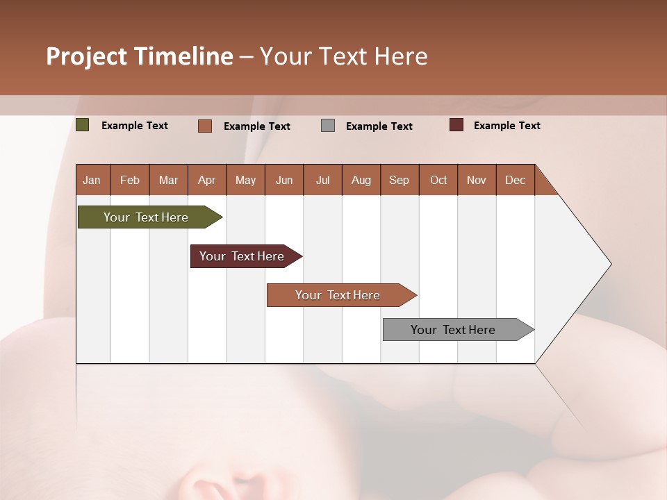 Breastfeeding. Mother Feeding Six Month Baby. PowerPoint Template