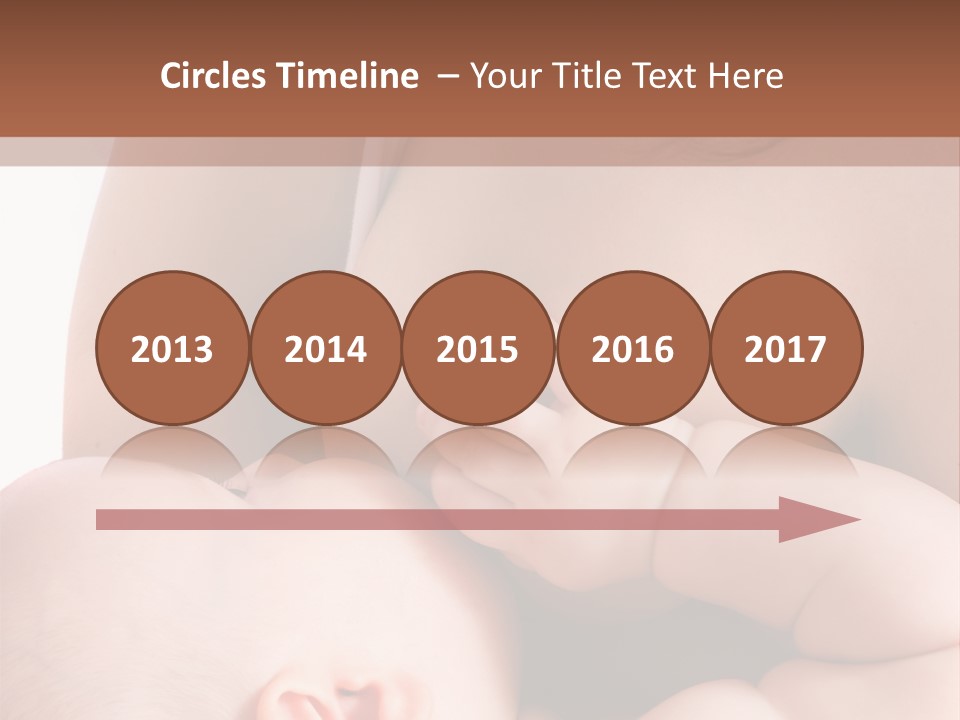 Breastfeeding. Mother Feeding Six Month Baby. PowerPoint Template
