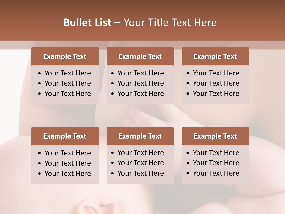 Breastfeeding. Mother Feeding Six Month Baby. PowerPoint Template