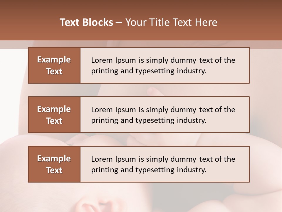 Breastfeeding. Mother Feeding Six Month Baby. PowerPoint Template