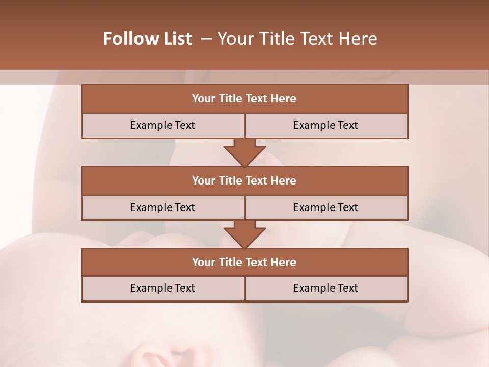 Breastfeeding. Mother Feeding Six Month Baby. PowerPoint Template
