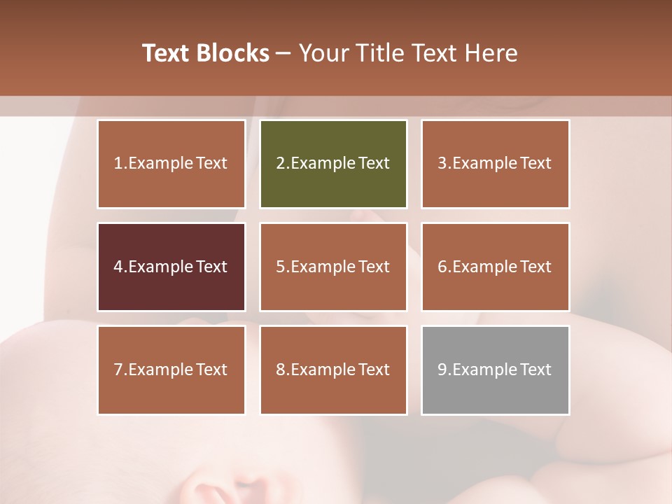 Breastfeeding. Mother Feeding Six Month Baby. PowerPoint Template