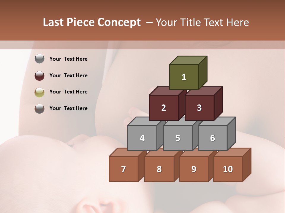 Breastfeeding. Mother Feeding Six Month Baby. PowerPoint Template