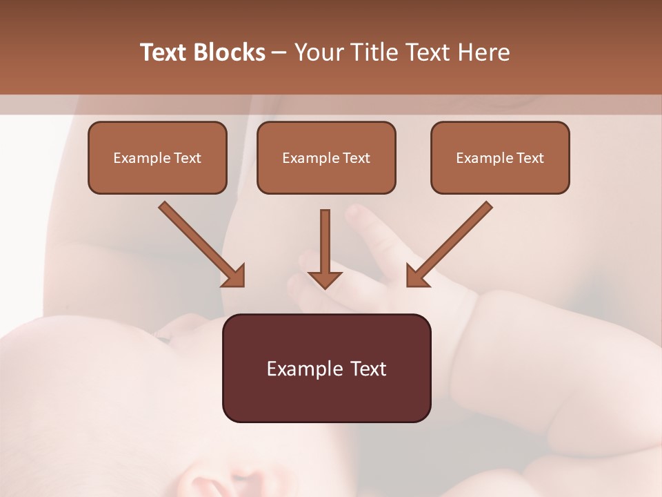 Breastfeeding. Mother Feeding Six Month Baby. PowerPoint Template