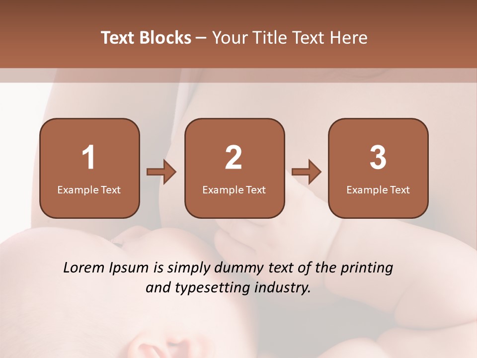 Breastfeeding. Mother Feeding Six Month Baby. PowerPoint Template