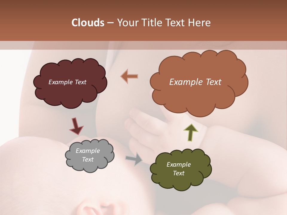 Breastfeeding. Mother Feeding Six Month Baby. PowerPoint Template